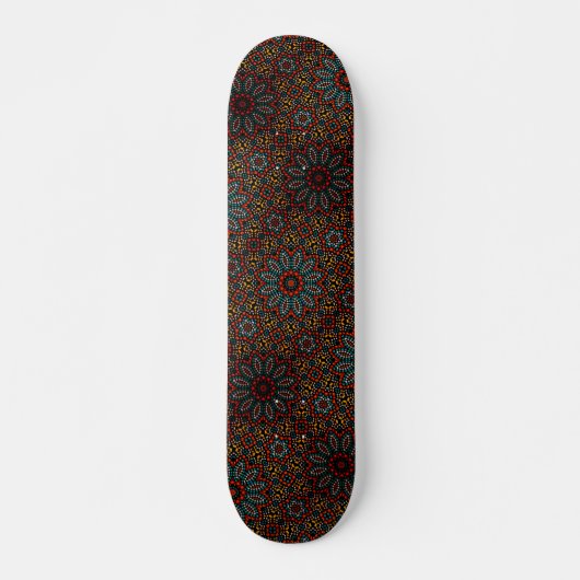 Design moderne Dot Art Mandala Motif Skateboard (Devant)