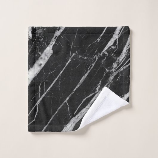 Design moderne élégant en marbre blanc et noir (Gant de toilette)