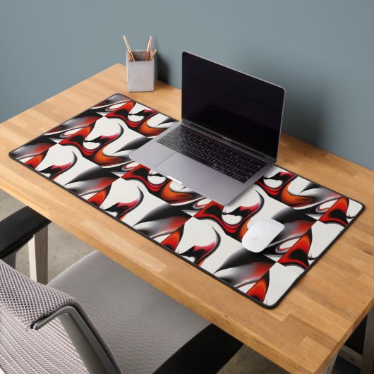 Design moderne Formes liquides Motif rouge noir gr (Bureau 2)