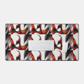 Design moderne Formes liquides Motif rouge noir gr (Clavier et souris)