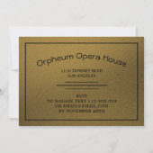 Design moderne Gold et noir Invitation d'anniversa (Dos)