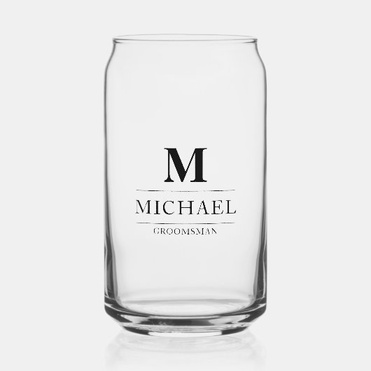 Design moderne Groomsmen Cadeaux Monogramme Best M (Recto)