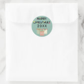 Design moderne Joyeux Cadeaux de Noël Sticker (Sac)