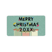 Design moderne Joyeux Noël Cadeaux Boxes Étiquette (Devant)