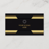 design moderne noir carte de visite d'entreprise (Dos)