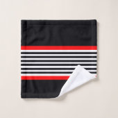 Design moderne noir et blanc (Gant de toilette)