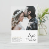 Design moderne photo mariage Enregistrer la carte  (Debout devant)