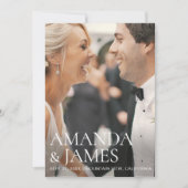 Design moderne photo mariage Enregistrer la carte  (Devant)