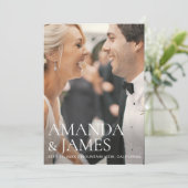 Design moderne photo mariage Enregistrer la carte  (Debout devant)