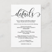 Design moderne rustique mariage détails carte desi (Devant)