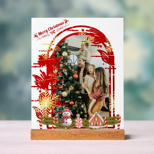 Design moderne Script de Noël Photo de famille (Neutre)