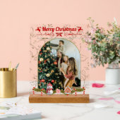 Design moderne Script de Noël Photo de famille (Mariage)