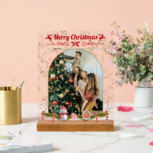 Design moderne Script de Noël Photo de famille (Mariage)