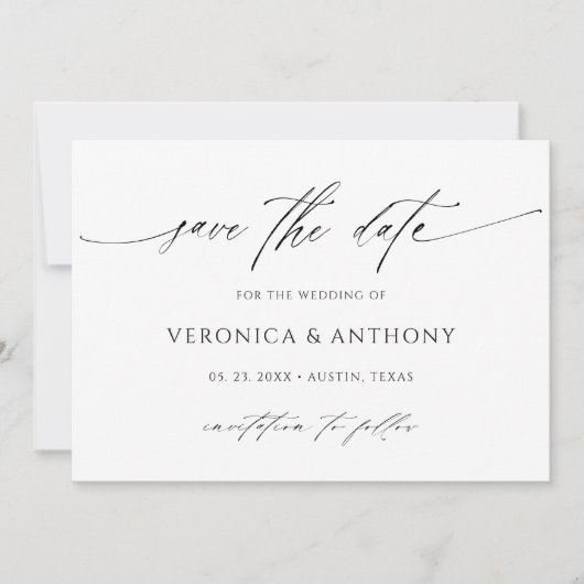 Design moderne Script photo Enregistrer la carte d (Devant)