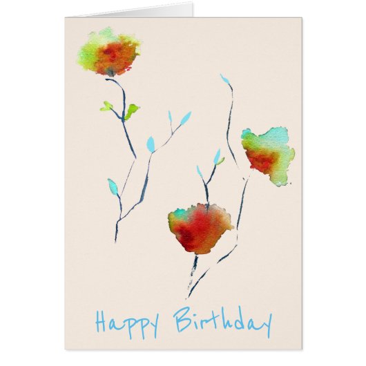 Design moderne simple d'art floral abstrait (Devant)