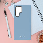 Design Moderne Simple Pastel Blue<br><div class="desc">Moderne élégant Simple Pastel Bleu Samsung Galaxy S22 Ultra Coque</div>