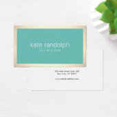 Design Moderne Turquoise Gold Frontière Salon de b (Bureau)