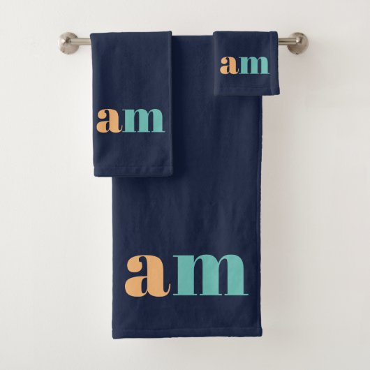 Design monogramme élégant et turquoise (En situation)