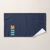 Design monogramme élégant et turquoise (Serviette à main)