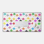 Design Motif couleur blanc Fleur de lis (Clavier et souris)