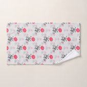 Design Motif de l'étalage de fleurs de rose rouge (Serviette à main)