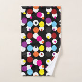 Design Motif de surface Pois couleur noir (Serviette à main)