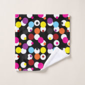 Design Motif de surface Pois couleur noir (Gant de toilette)