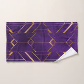 Design Motif élégant violet or Art déco (Serviette à main)
