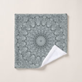 Design Motif en gris et argent Mandala (Gant de toilette)