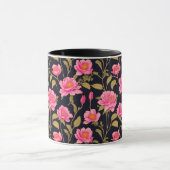 Design motif floral numérique 24 - Café Mug (Centre)