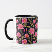 Design motif floral numérique 24 - Café Mug (Gauche)