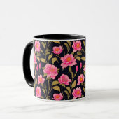 Design motif floral numérique 24 - Café Mug (Devant gauche)