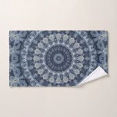 Design Motif Mandala bleu et argent (Serviette à main)