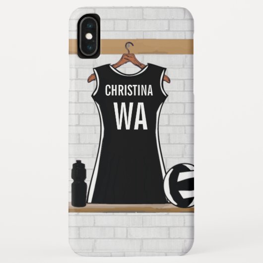 design netball zwart-wit Case-Mate iPhone case (Achterkant)