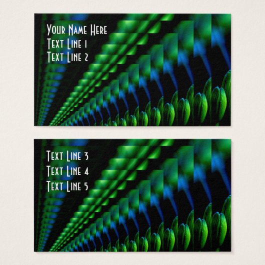 Design noir bleu vert Abstrait (Devant & derrière)