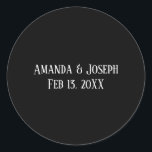 Design noir et blanc simple - Sticker circulaire<br><div class="desc">Conception moyenne - Sticker Carré</div>