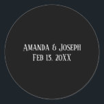 Design noir et blanc simple - Sticker circulaire<br><div class="desc">Conception moyenne - Sticker Carré</div>