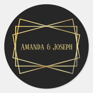 Design noir moyen - Sticker circulaire