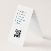 Design Now - QR-code, sociale media en tekst toevo Visitekaartjes (Achterkant)