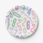 Design Number Pattern Paper & Party Borden Papieren Bordje (Voorkant)