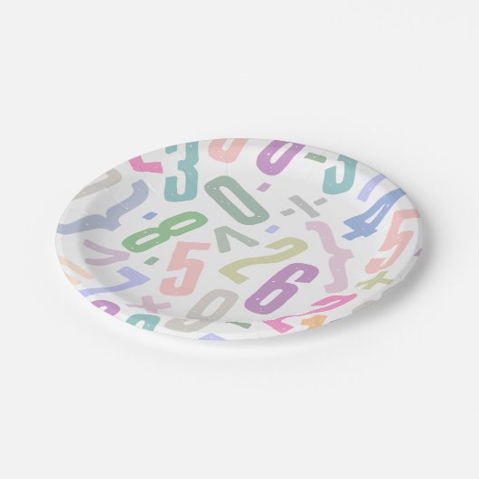 Design Number Pattern Paper & Party Borden Papieren Bordje (Gekanteld)