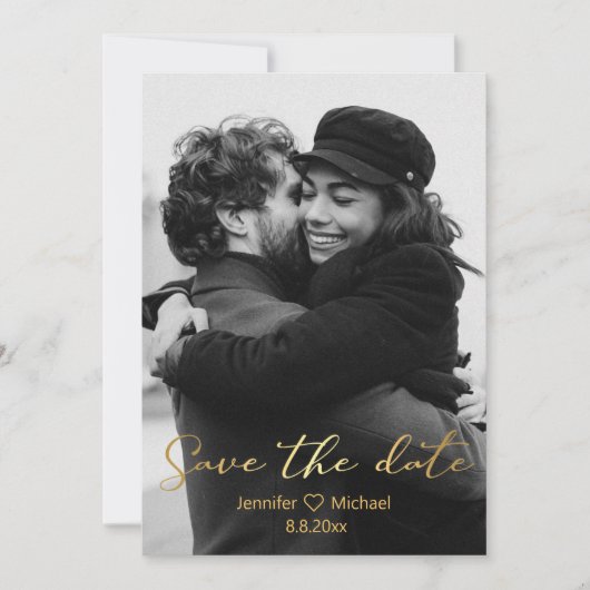 design or script photo enregistrer la carte date (Devant)