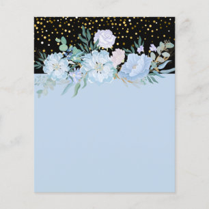 Design Own Blue Floral Business of Event Stationer Flyer