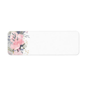 Design Own Girly Pink Floral Stationery Etiket