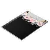 Design Own Girly Pink Floral Stationery Notitieboek (Linkerzijde)