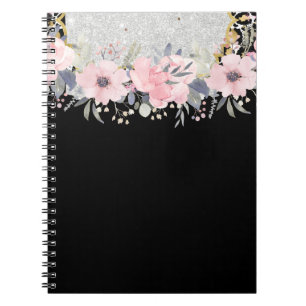 Design Own Girly Pink Floral Stationery Notitieboek