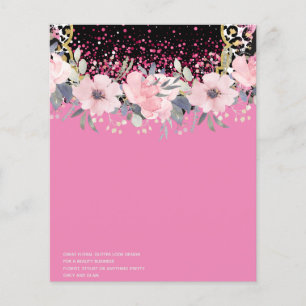 Design Own Pink Floral Event Business Stationery Flyer