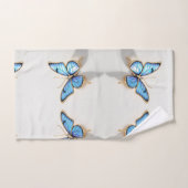 Design Papillon bleu de luxe (Serviette à main)