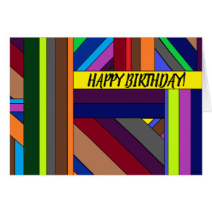 Design par bandes, Anniversaire, Carte de voeux