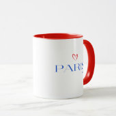 Design Paris moderne avec Mug Coeur Rouge (Devant droit)